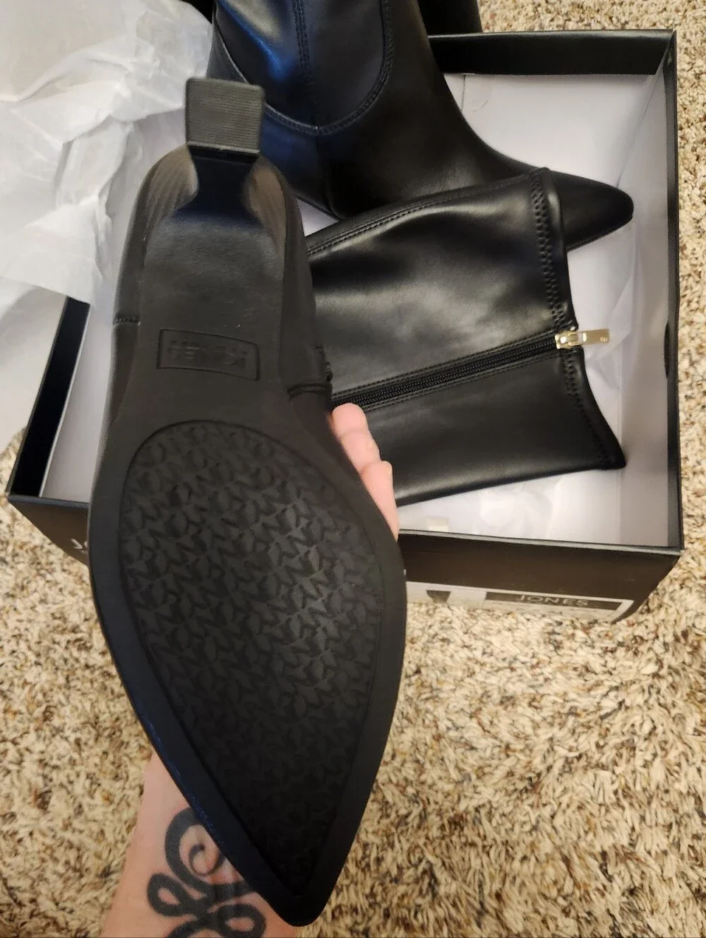 Jones New York Black Knee High Dress Boots New In Box Size 6.5
